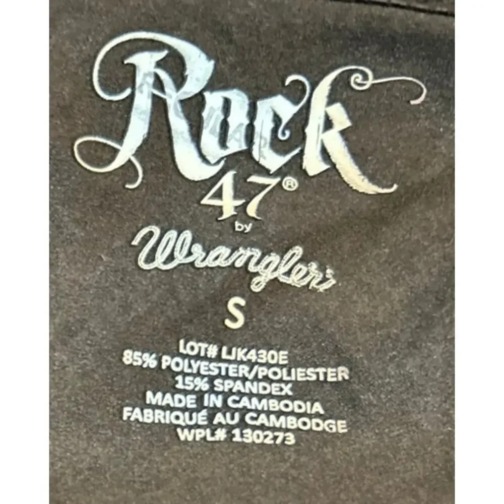 Rock 47th Wrangler Women's‎ Brown Open Front Faux Suede Snake Jacket Size S